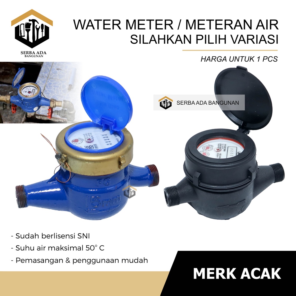 Meteran Air Besi SNI AMNB / Meteran Air PAM Body Besi SNI AMNB