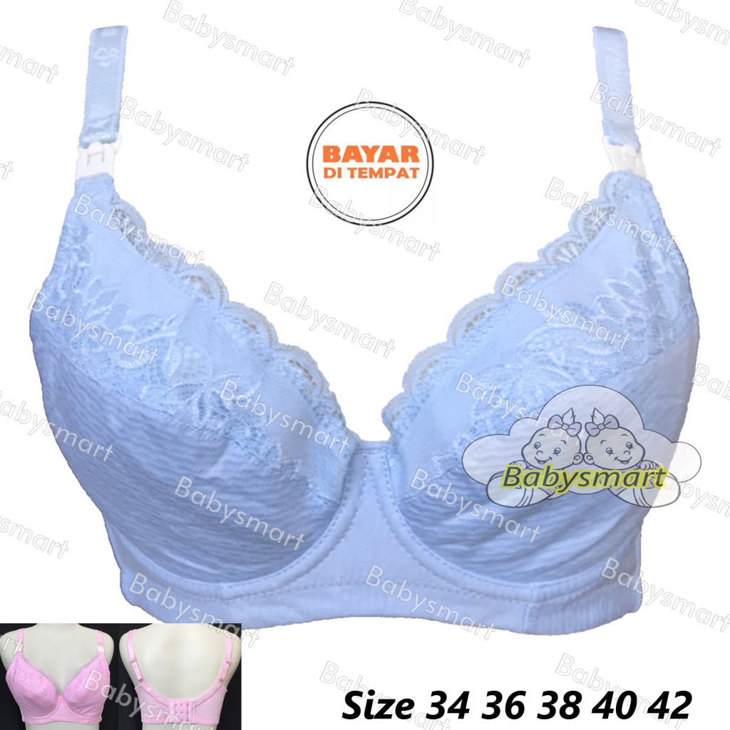 Babysmart - BH / Bra Ibu Menyusui/Nursing BRA 94916 Dengan Kawat Tanpa Busa CUP BESAR Kaitan 3