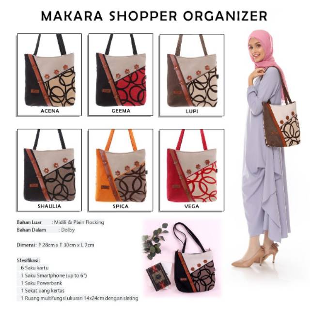 Tas Cewek Tas slempang Makara Shopper Organizer (MSO)
