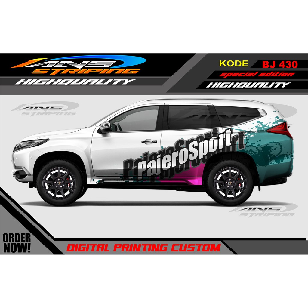 STICKER MOBIL PAJERO, FORTUNER / DECAL STICKER MOBIL PAJERO / STIKER VARIASI MOBIL