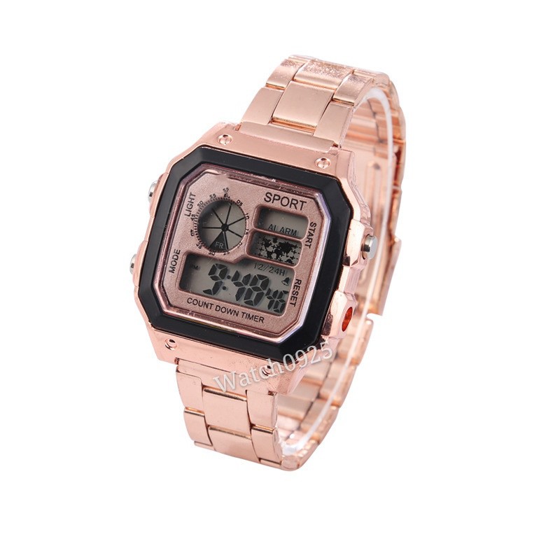 JAM TANGAN MURAH  DIGITAL 168 RANTAI GOLD &amp; SILVER IMPORT GROSIR PREMIUM READY 4 WARNA