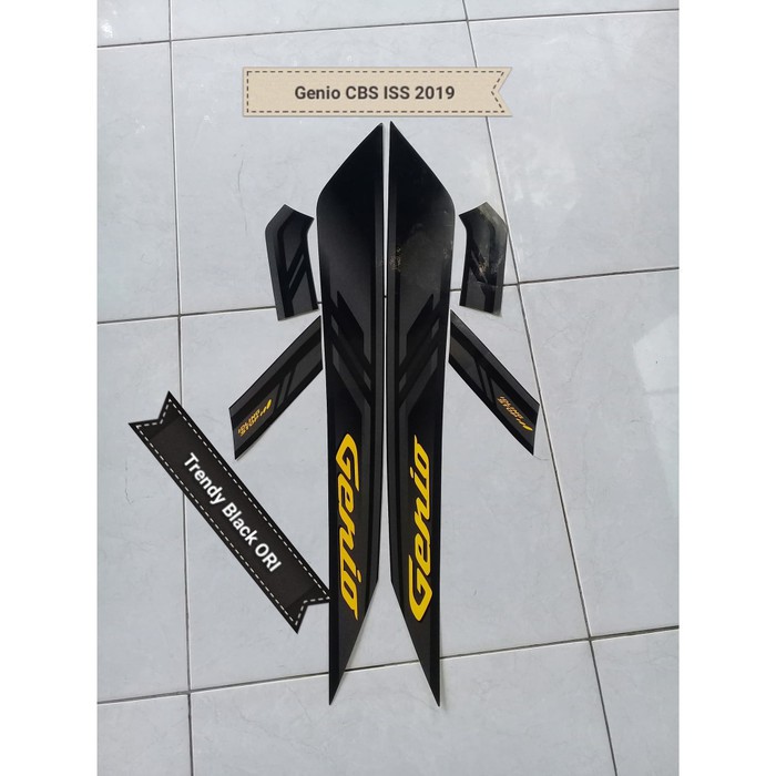 Striping Stiker Lis Motor Honda Genio CBS ISS 2019 Hitam luwes