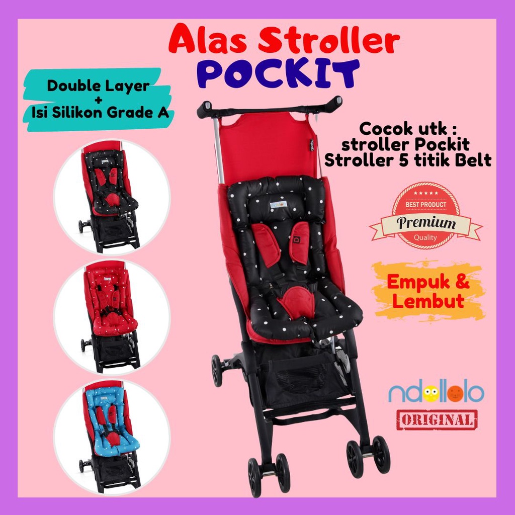 Alas Stroller Bayi Pockit strollerpad Bantal Stroler Cocolatte Pockit Babyelle dan Sejenisnya Serta Cocok Untuk Stoler Dengan 5 Titik Belt Merk Ndollolo