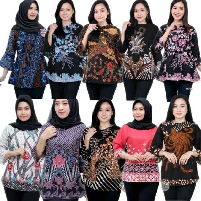 Atasan Batik Dolby Dolbi Dobby Doby Tenun Sutra Tulis Halus Katun