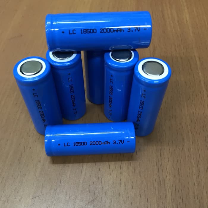 Baterai Charger Type 18500 3,7V 3000Mah Batre senter 18500 3,7V 3000
