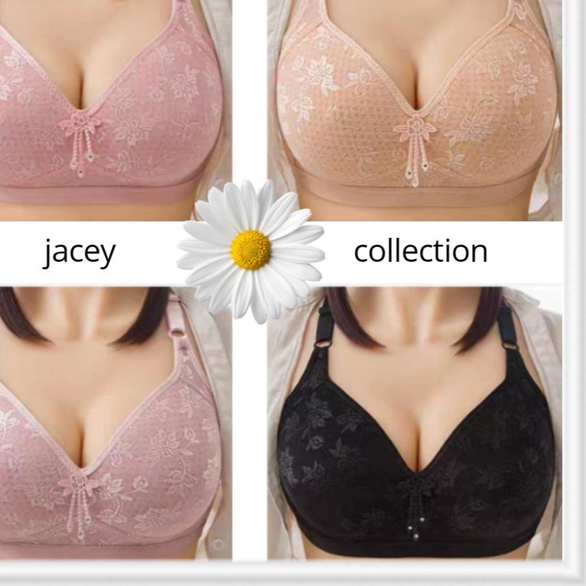 Terbaru ATR-713 Bra Big Size BH Jumbo Push Up Bra Tanpa Kawat Tanpa Busa Bahan Katun Bralett