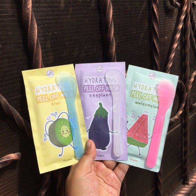 FREE SPATULA NATUREKA Peel Off Mask 10gr Hydrating Mask Masker Kelupas Masker Semangka Natureeka