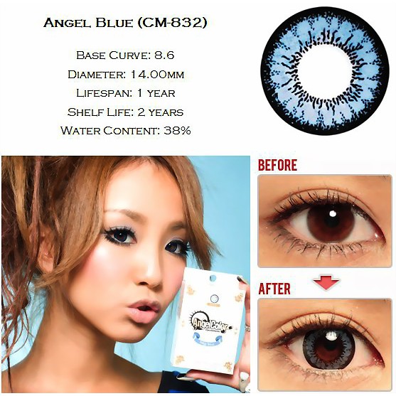 Softlens Geo Angel / Geo Super Angel Series Soflens Soflen Gray Grey Brown Coklat Blue Green Violet