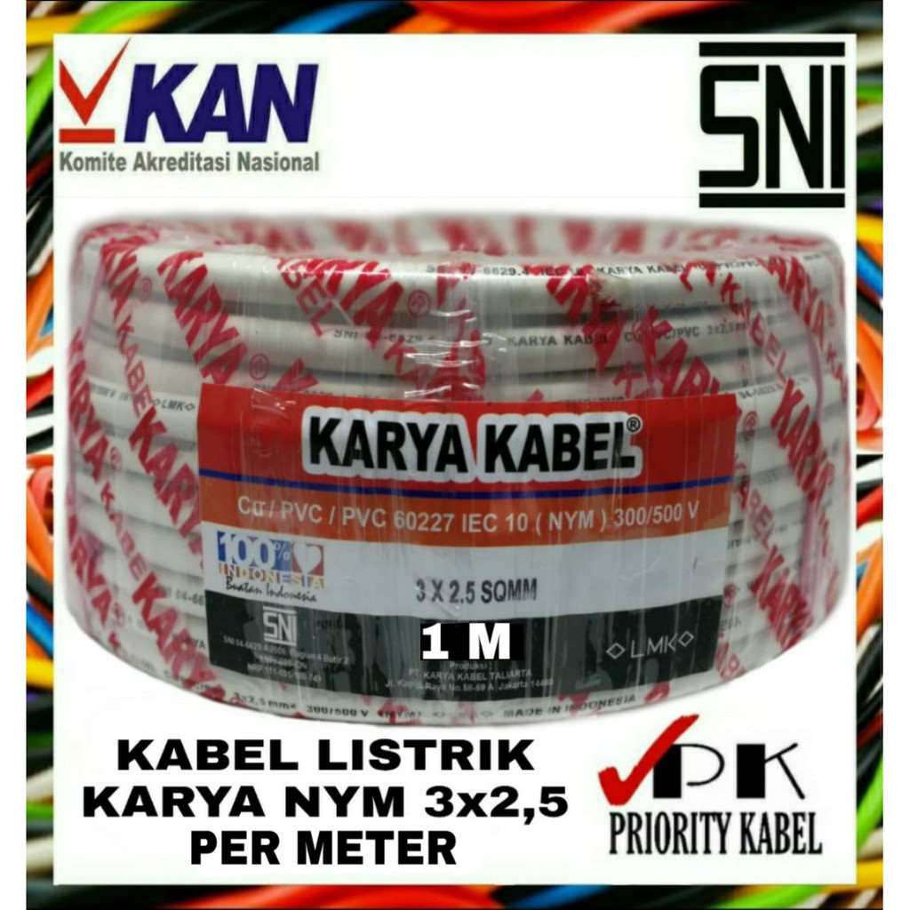 KARYA KABEL NYM 3x2,5 3x2.5 (Per 5 Meter)