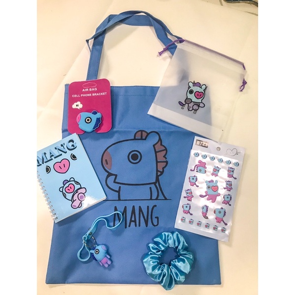 [MANG] GIFT BOX | HAMPERS SET BT21 TOTEBAG LENGKAP FREE POUCH &amp; SCRUNCHIE EDISI MANG KADO CEWEK / KADO PACAR / KADO ANAK / KADO GADUATION