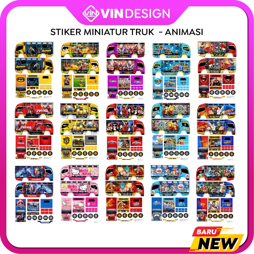 Jual BISA COD STIKER MINIATUR TRUK OLENG ANIMASI Indonesia Shopee Indonesia