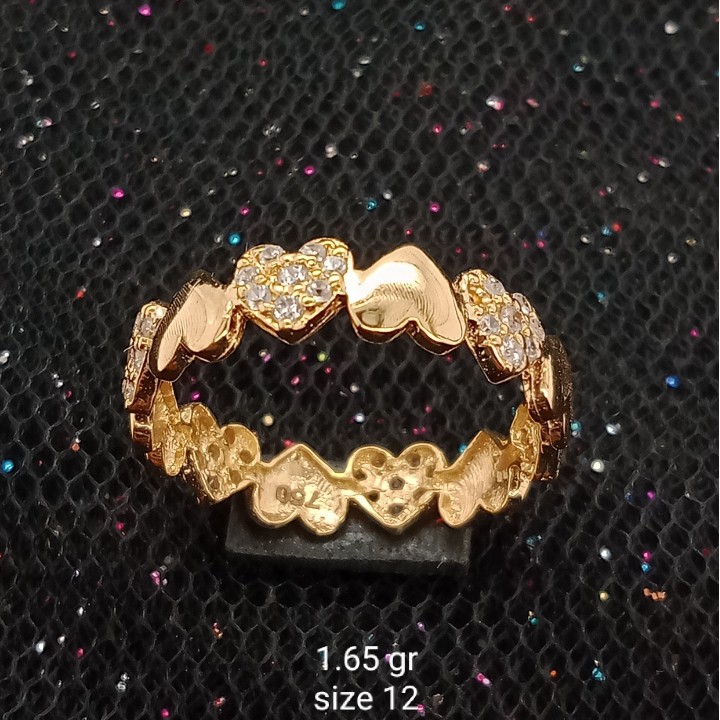 Cincin Emas 17K - 1.65 gr Kadar 750 - 829