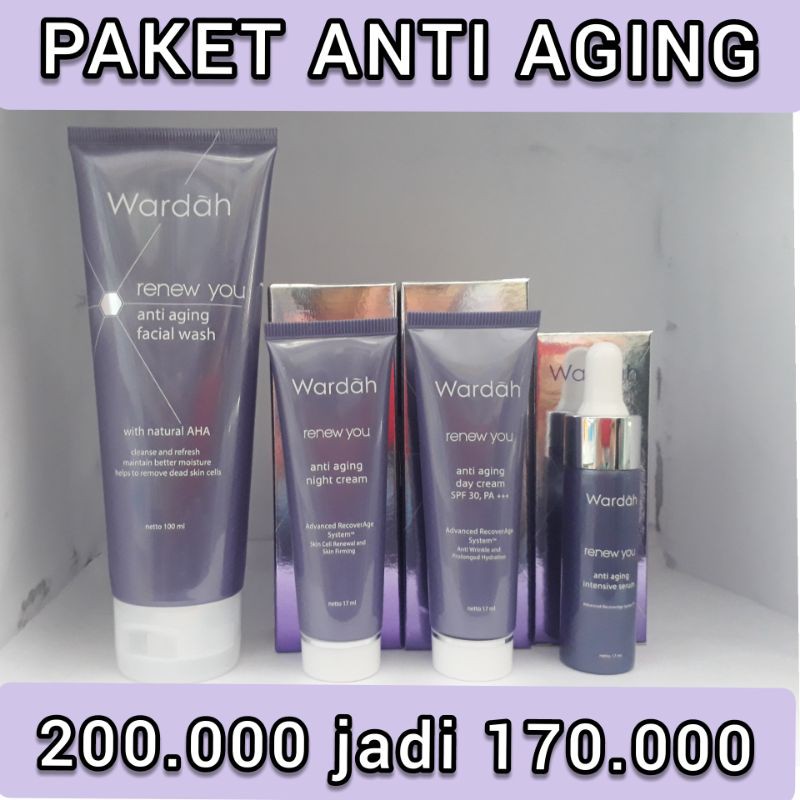 Paket Wardah Renew You Anti Aging Kulit Normal Kering