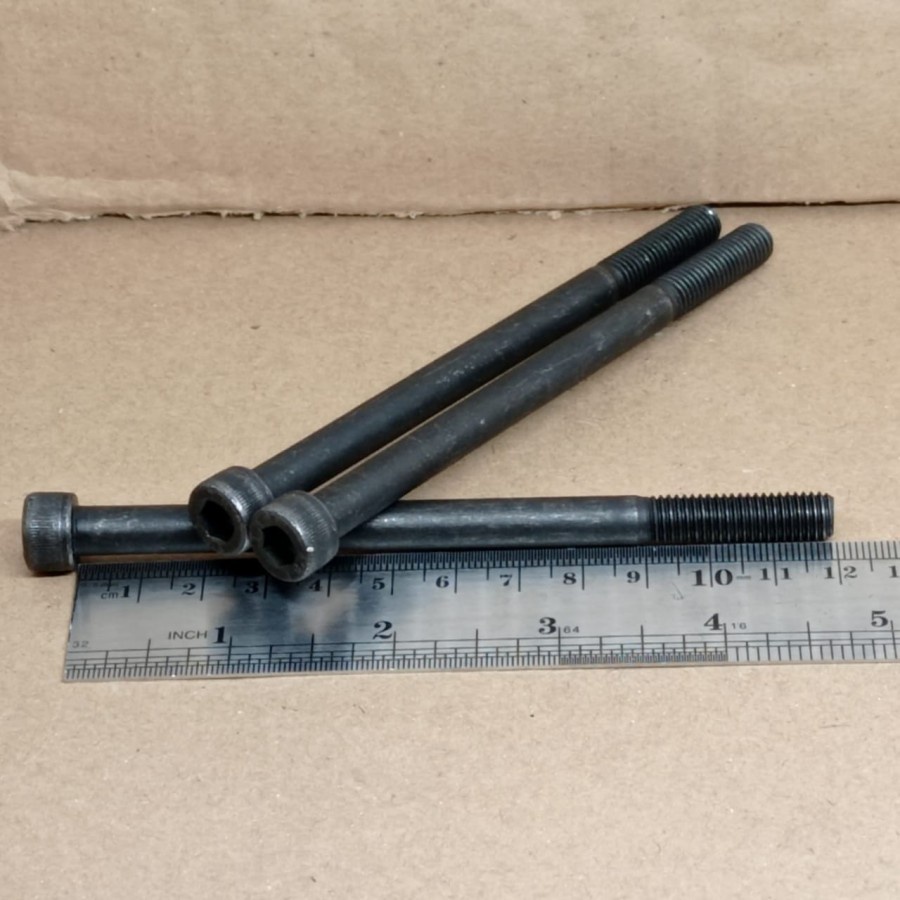 BAUT L M8X120 BAJA PANJANG 12 CM 12CM BAUD L BAJA M8 X 120 KUNCI L6 L 6 KUNCI PAS 12 13 HALF DRAT WA