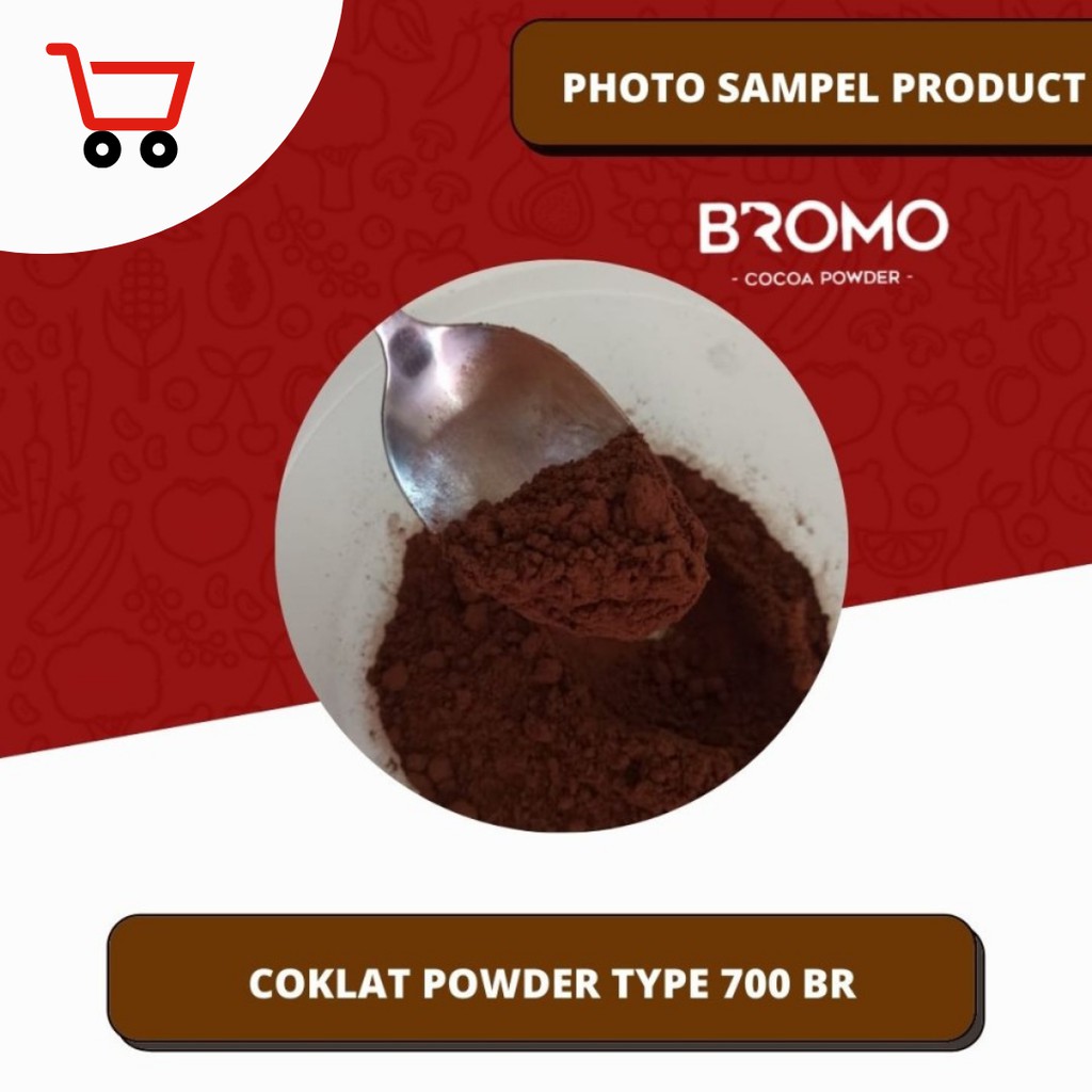 BROMO Kakao Powder BR 700| Dark Coklat 100% ASLI Cocoa