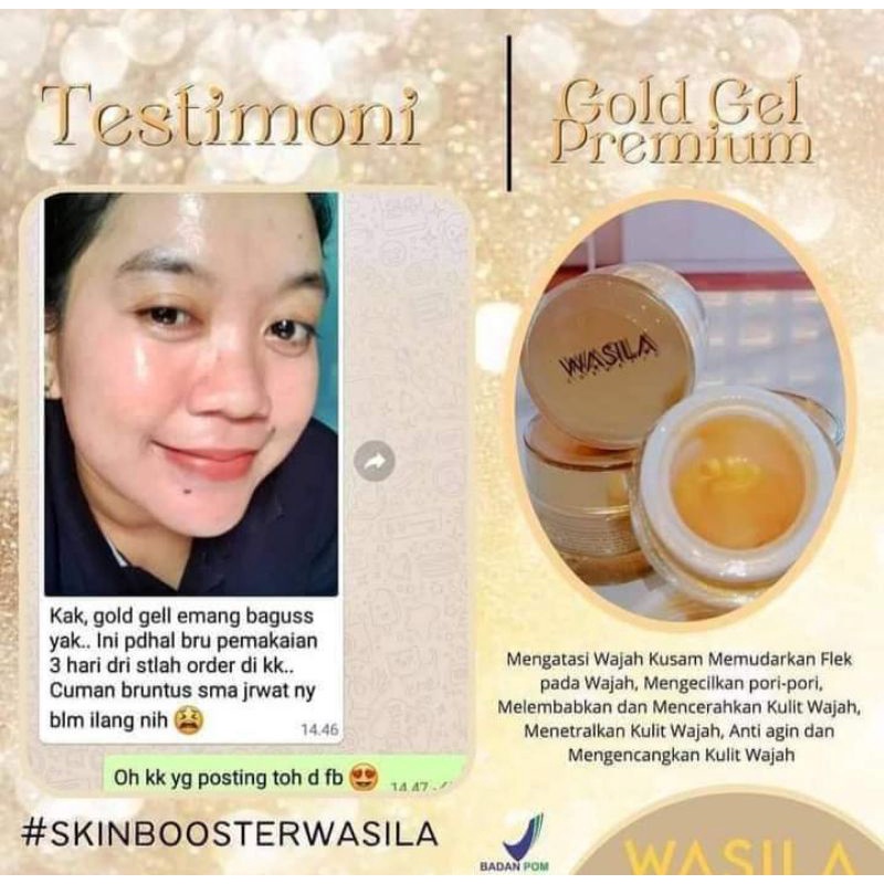 ❤️GOLDGELL GLOWING ❤️WASILA COSMETIC aman bpom ❤️