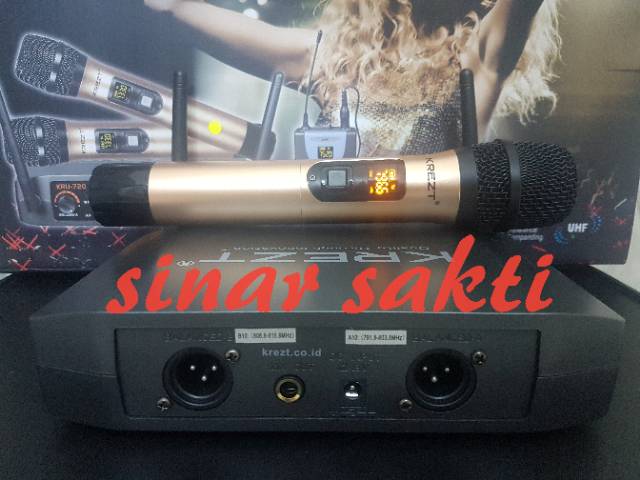 MIC WIRELESS KREZT KRU 720 ( PEGANG + CLIP ON ) ORIGINAL