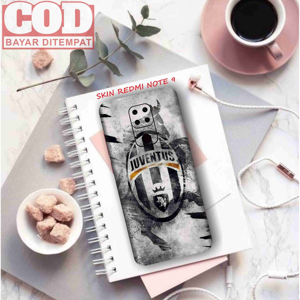 garskin hp redmi note 9 isi 2pcs motif juventus - free custom gambar via chat