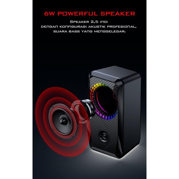 SPEAKER GAMING GAMEN GS5 RGB LIGHT GARANSI SATU TAHUN original