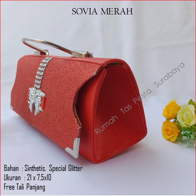 Tas Elegant,Tas Lucu,Tas Murah,SOVIA MERAH