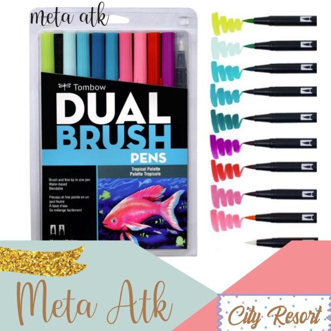 

(BISA COD) Dual Brush Pen Tombow Tropical Pallete isi 10pc MURAH Kode 1194
