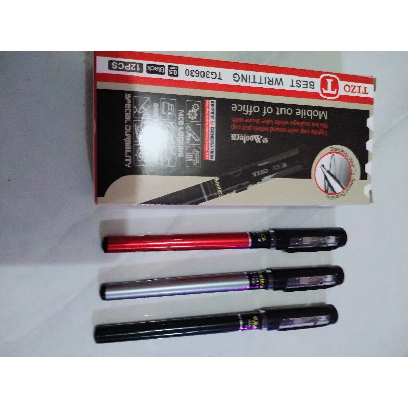 

( 6 pcs / 12 pcs ) Bulpen TIZO TG30630 0.5mm Black