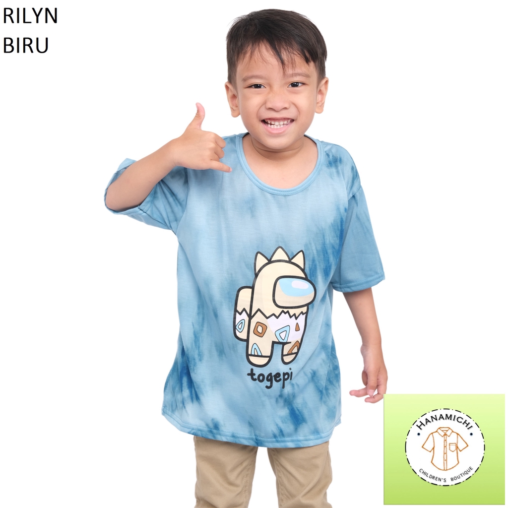 Hanamichi RILYN Baju Kaos Sablon Anak Tie Dye Lengan Pendek