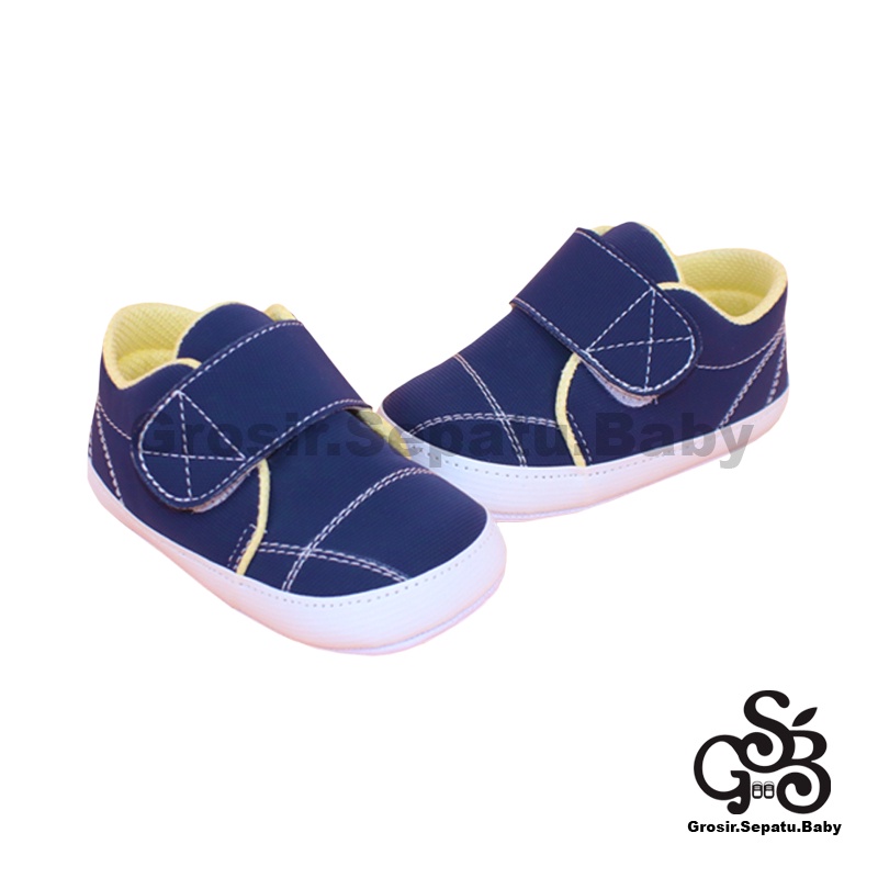 Prewalker - Sepatu Bayi - Baby Shoes | 2-12 bulan | Simple Classy NAVY casual polos ringan &amp; fleksibel