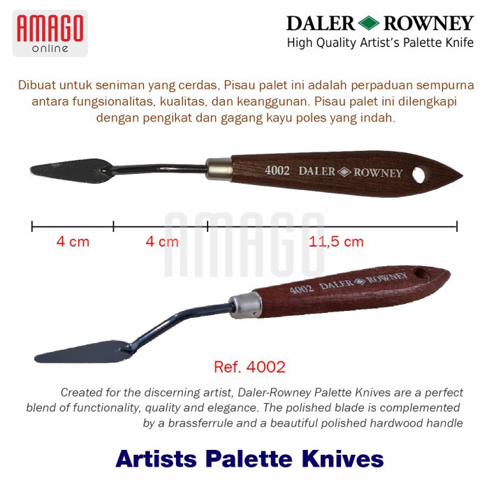 

Pisau Palet DALER-ROWNEY - Artists Palette Knife - No 02 - 803004002