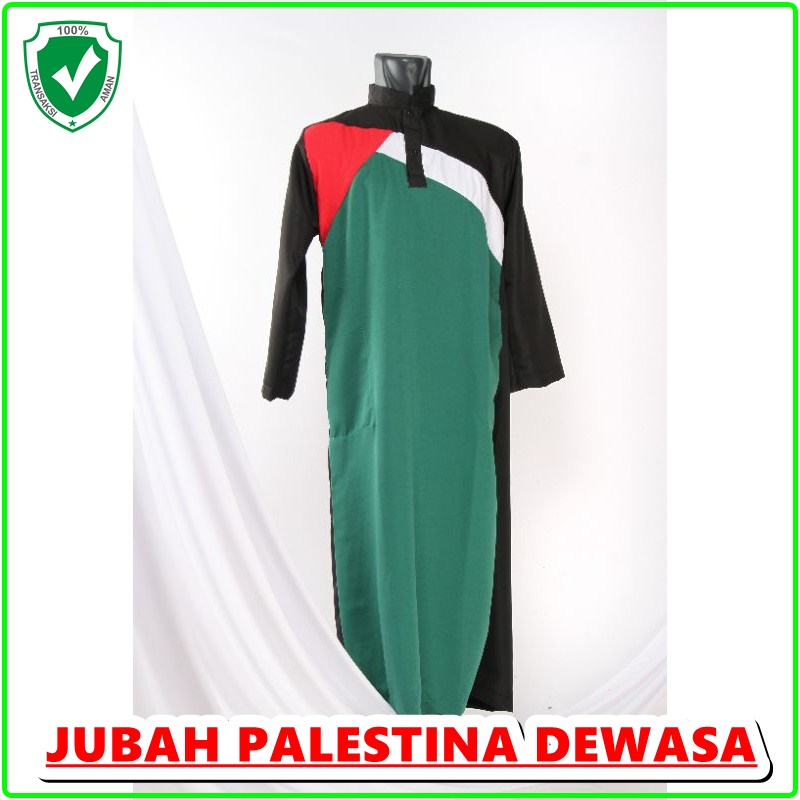 JUBAH Pria Dewasa Murah Palestina Warna Hijau Baju Gamis laki laki fashion muslim perlengkapan ibada