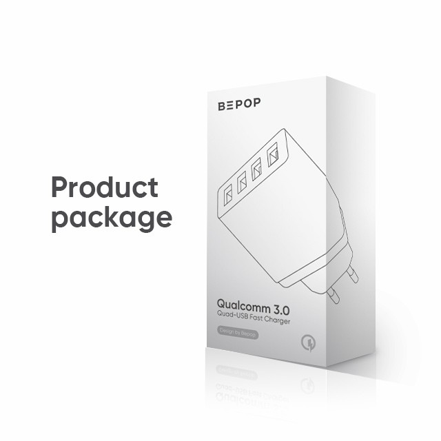 Bepop Charger QC3.0 Fast Charging 4 Ports