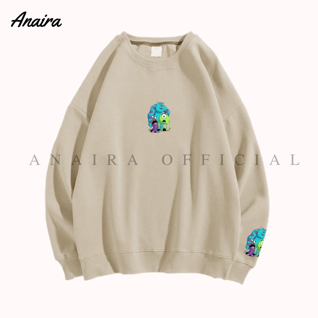 MONSTER INC SWEATER CREWNECK OVERSIZE WANITA ANAIRAOFFICIAL