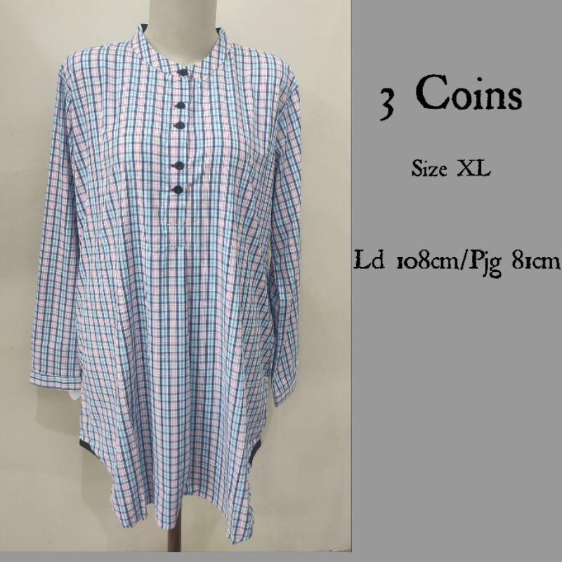 Tunik 3 Coins Tunik Three Coins Tunik Wanita Blouse Wanita 3 Coins