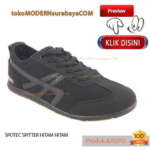 Sepatu Pria Casual Sneakers SPOTEC SPITTER HITAM HITAM