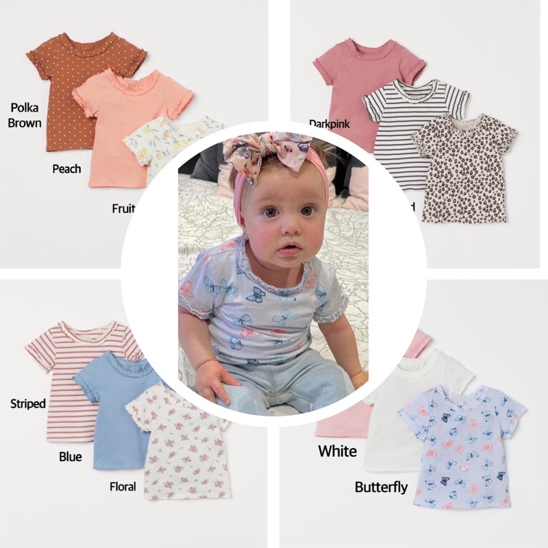 Kaos Anak Perempuan HM Baby Toddler Girls Tee