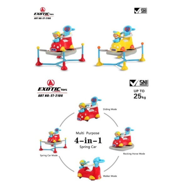 Exotic Multi Purpose 4in1 Spring Car