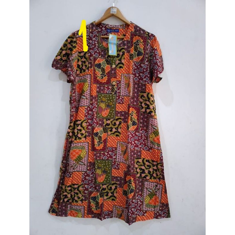 Daster batik Kencana ungu label biru K.04 ld 120 pb 112 Real pic