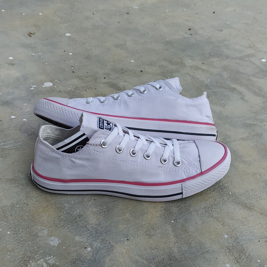 BISA COD SEPATU CONVERSE LOW  ALL STAR PENDEK PRIA WANITA PUTIH FREE BOX