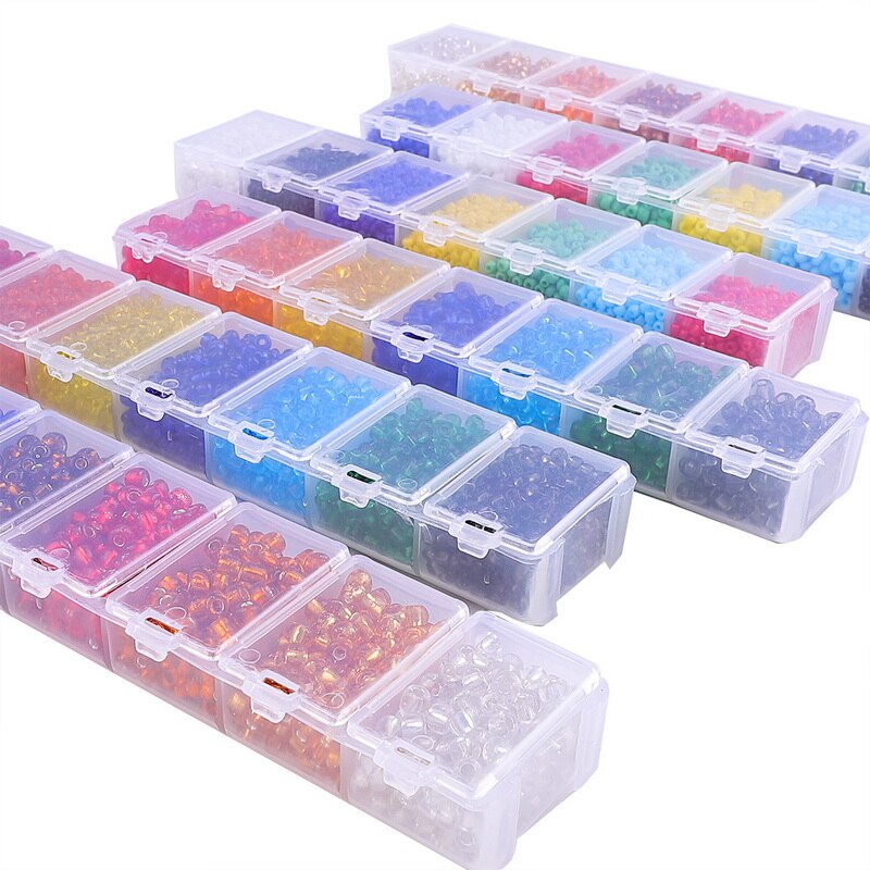 Set Manik-Manik Kaca Kristal Ukuran 2mm 3mm 4mm Untuk Membuat Perhiasan