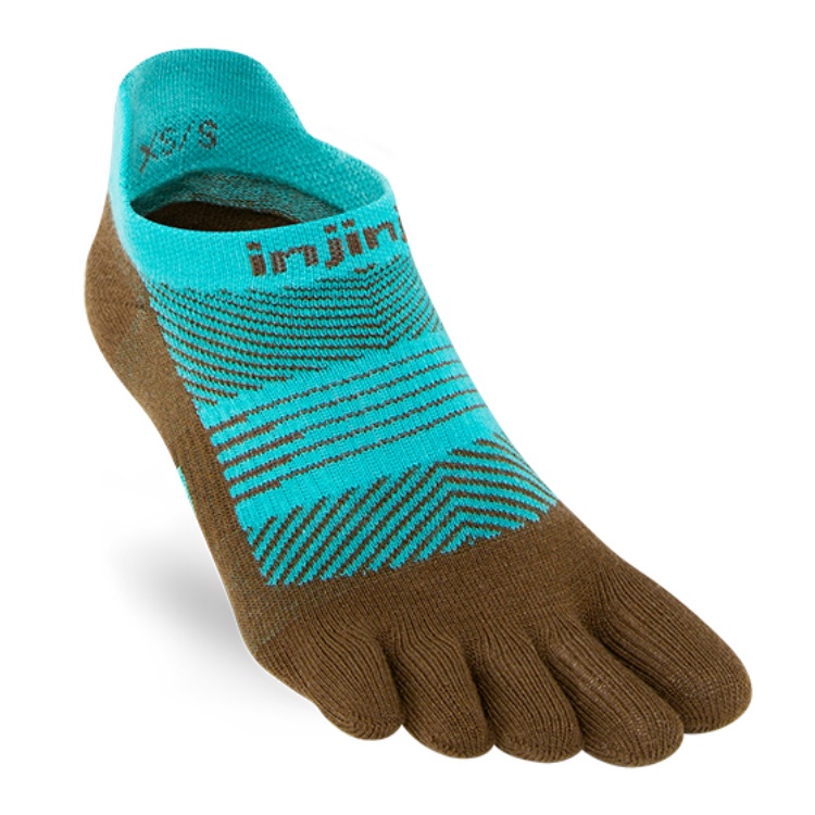 INJINJI Women's Run Lightweight No-Show - Atlantis - Size M/L /Kaos Kaki Olahraga Running Pendek Wan
