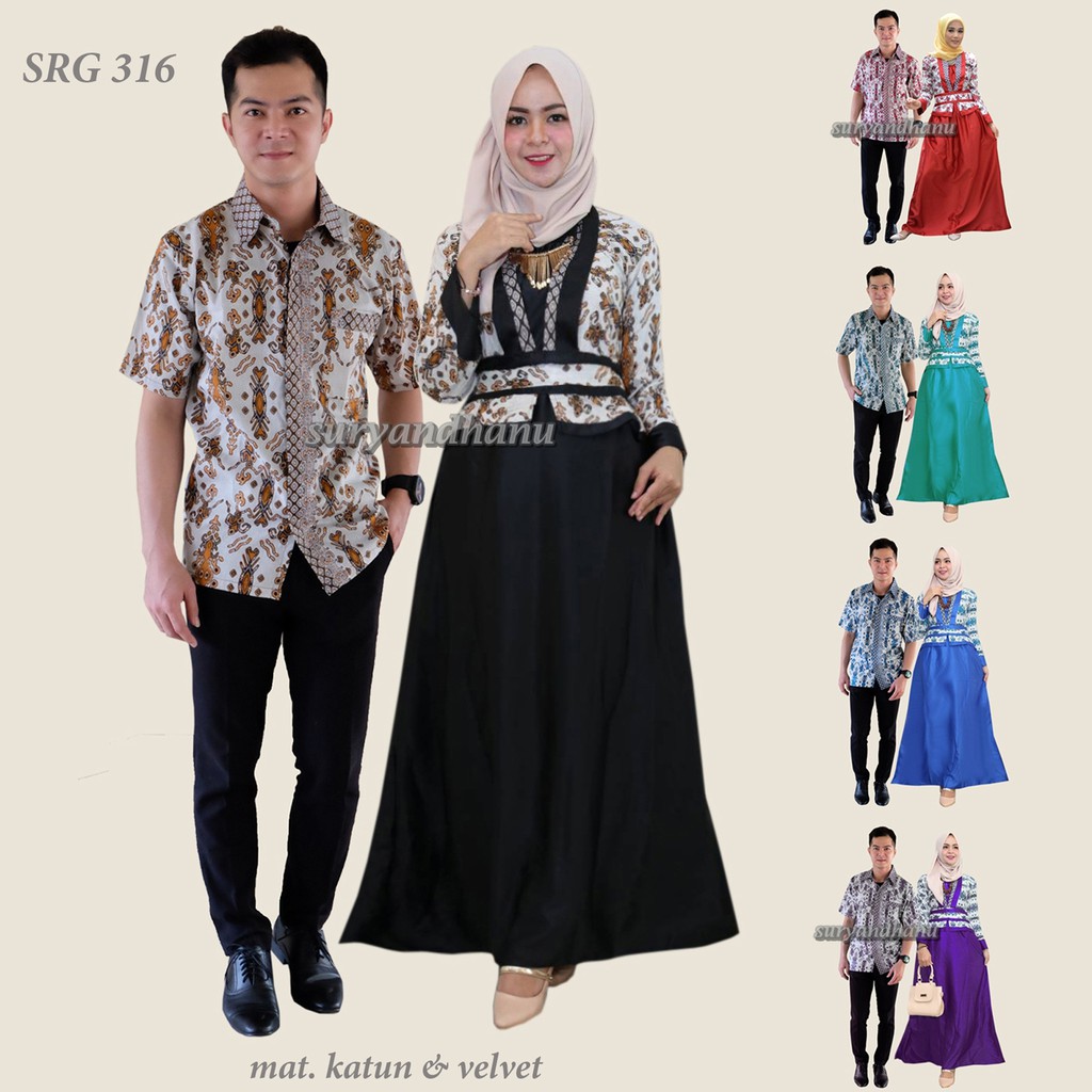 COUPLE GAMIS PESTA / SARIMBIT GAMIS SRG 316