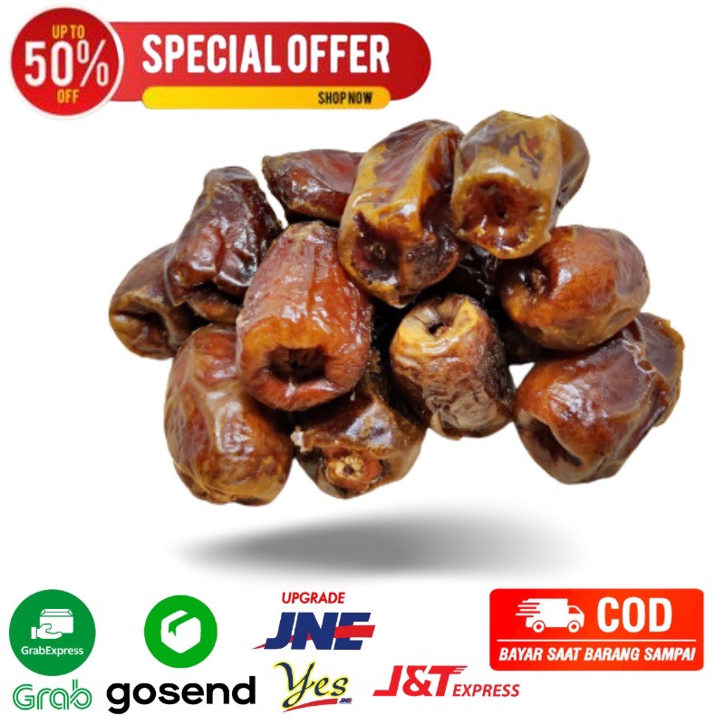 

Kurma sukari / golden coklat 500 gram buah segar Bandung