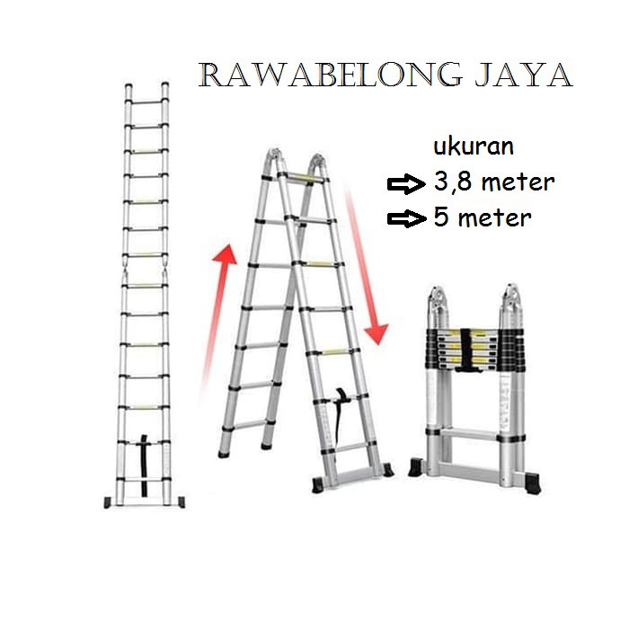 TANGGA DOUBLE ALUMUNIUM BLACKFOOT