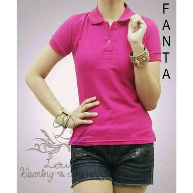Polo Shirt Cewek Pink Fanta/ Kaos Polo Wanita/Kaos Berkerah Seragam
