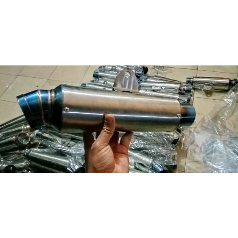 knalpot kompetisi corong blue panjang23cm suara ngeter