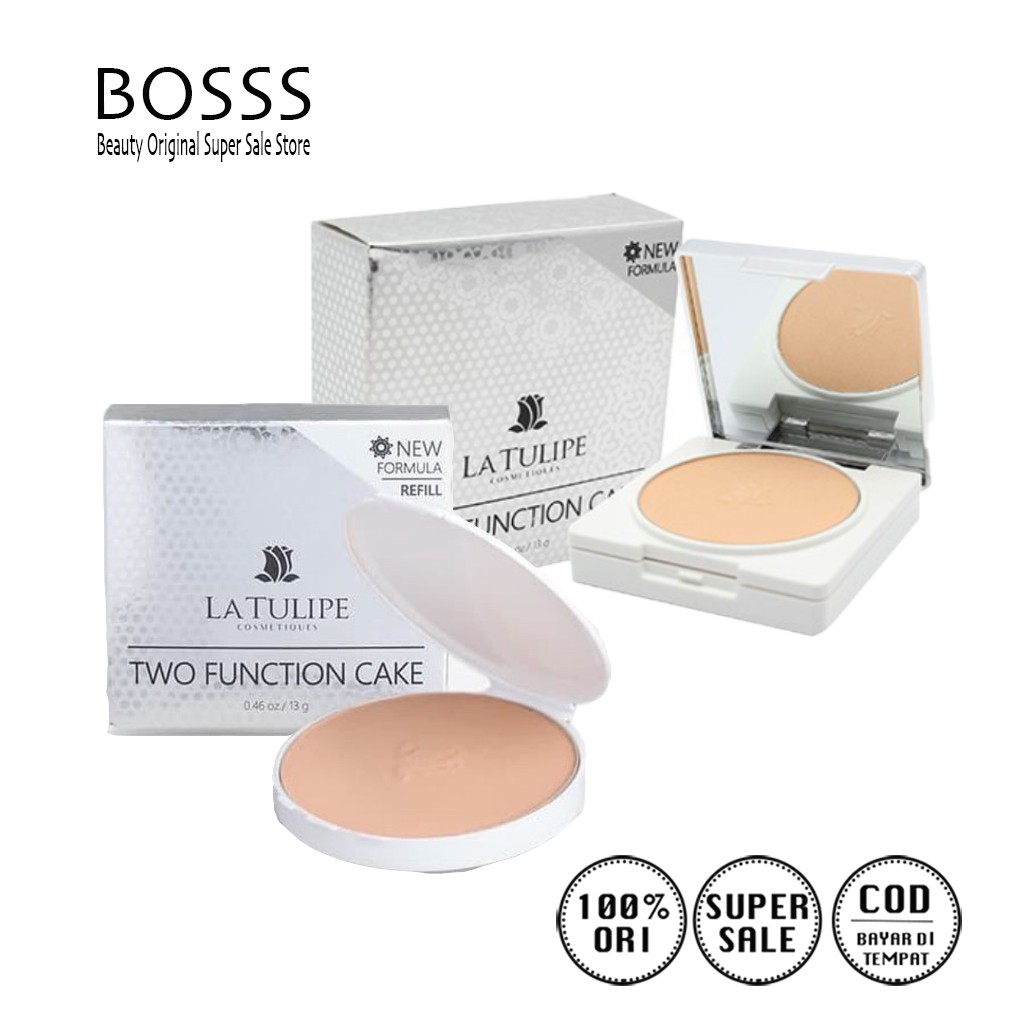 La Tulipe Two Function Cake TWC | Latulipe Bedak Padat | Fullsize - Refill
