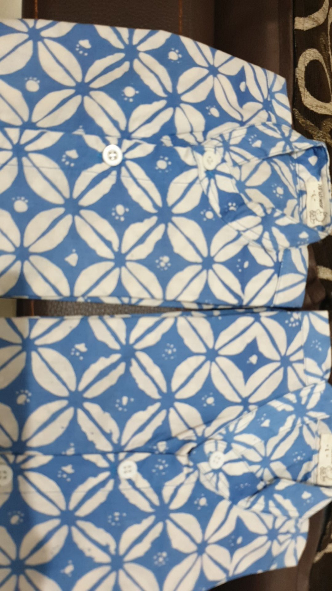 Pop Kidswear   Wisnu Batik - Kemeja Batik Anak Biru - Katun Cap