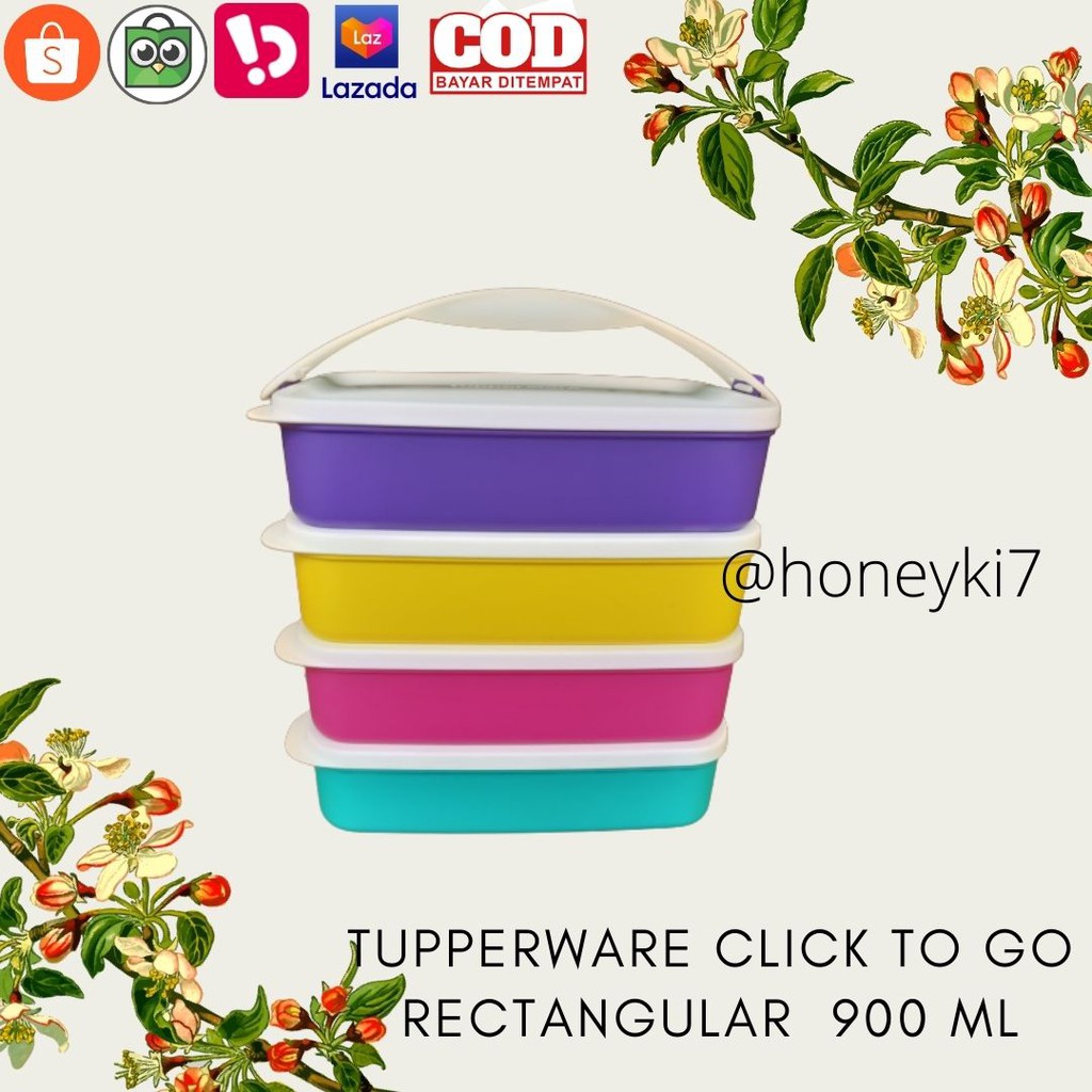 Tupperware Click To Go Rectangular 900 ml