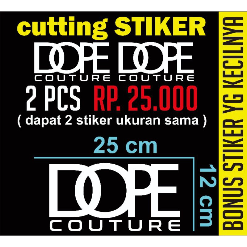 

cutting stiker LOGO DOPE COUTUR