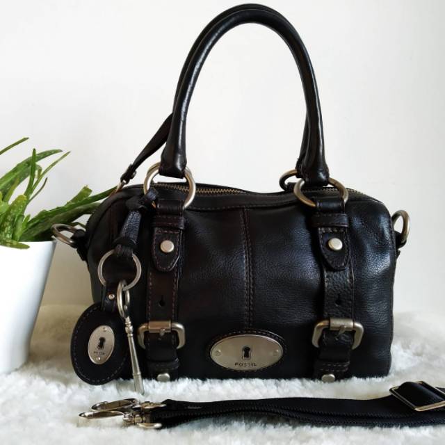 Fossil Maddox Satchel Small Black